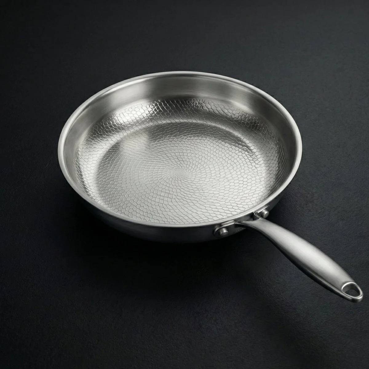 Hand-Hammered Titanium Pan & Sauté Set with Walnut Board and Utensils - Image 3