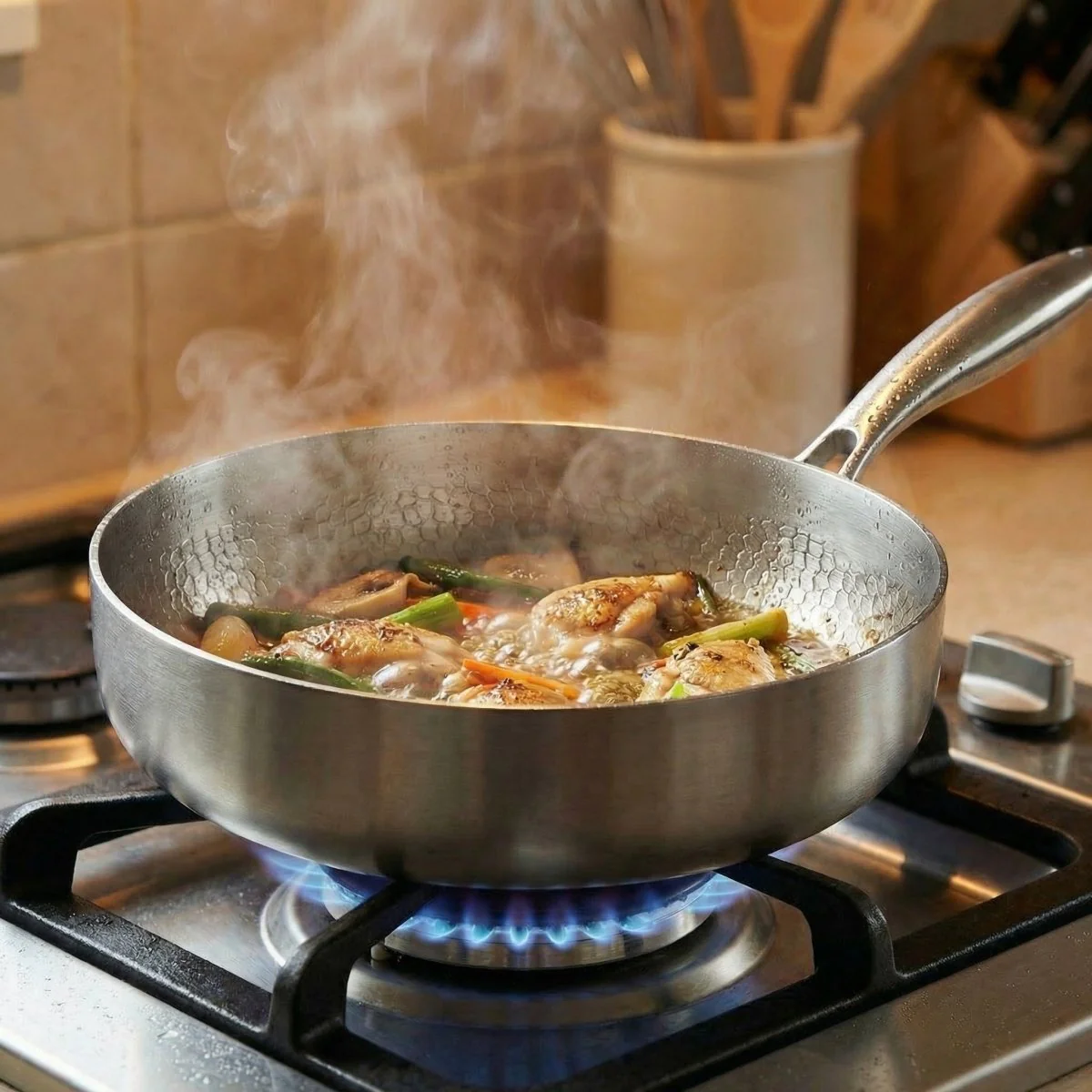 Hand-Hammered High-Wall Titanium Pan | World Cup 26 - Image 6